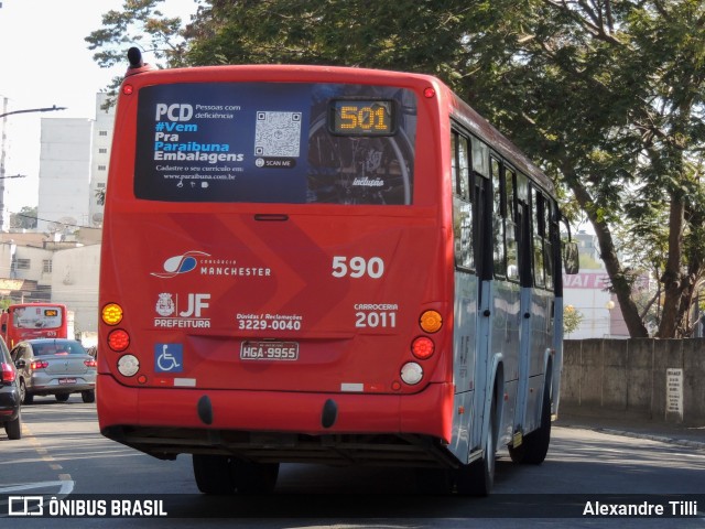 TUSMIL - Transporte Urbano São Miguel 590 na cidade de Juiz de Fora, Minas Gerais, Brasil, por Alexandre Tilli. ID da foto: 9129074.