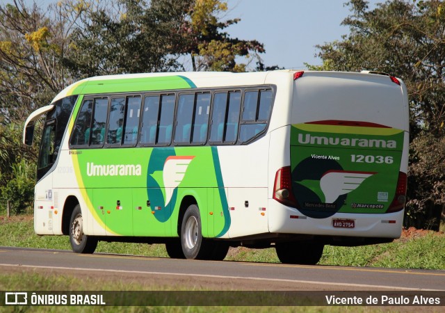 Viação Umuarama 12036 na cidade de Umuarama, Paraná, Brasil, por Vicente de Paulo Alves. ID da foto: 9130099.