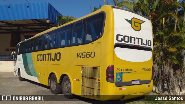 Empresa Gontijo de Transportes 14560 na cidade de Paraíba do Sul, Rio de Janeiro, Brasil, por Jessé Santos. ID da foto: 9047330.