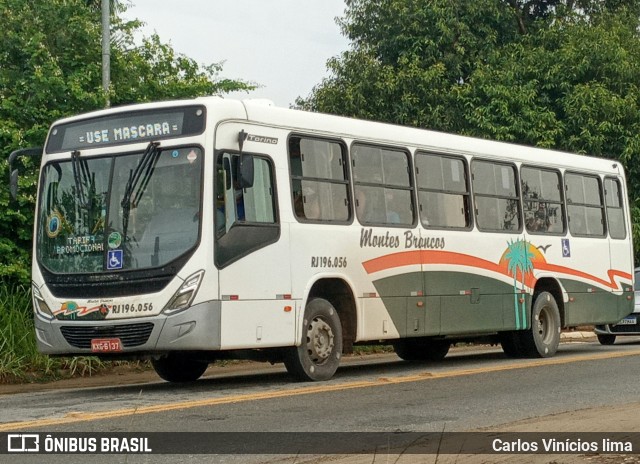 Viação Montes Brancos RJ 196.056 na cidade de Saquarema, Rio de Janeiro, Brasil, por Carlos Vinícios lima. Número da foto: #9048976.