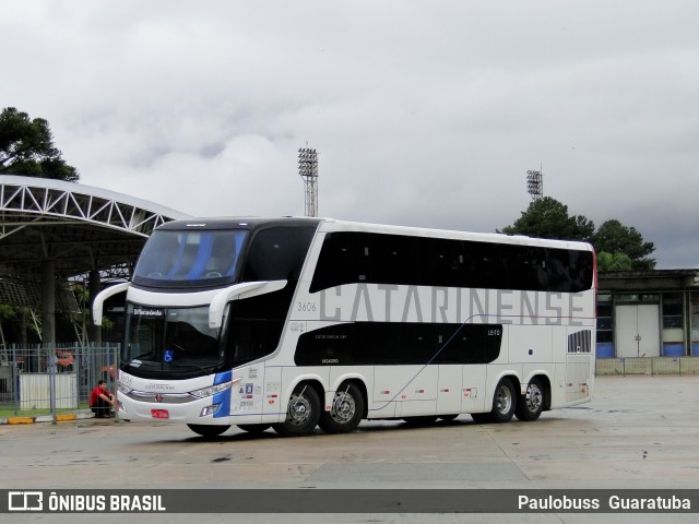 Auto Viação Catarinense 3606 na cidade de Curitiba, Paraná, Brasil, por Paulobuss  Guaratuba. ID da foto: 9048779.