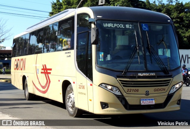 Gidion Transporte e Turismo 22106 na cidade de Joinville, Santa Catarina, Brasil, por Vinicius Petris. Número da foto: #9047274.