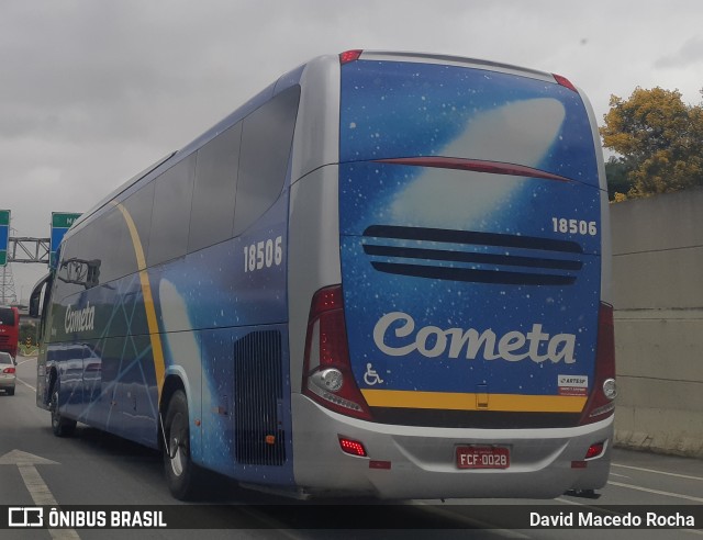 Viação Cometa 18506 na cidade de São Paulo, São Paulo, Brasil, por David Macedo Rocha. Número da foto: #9046741.