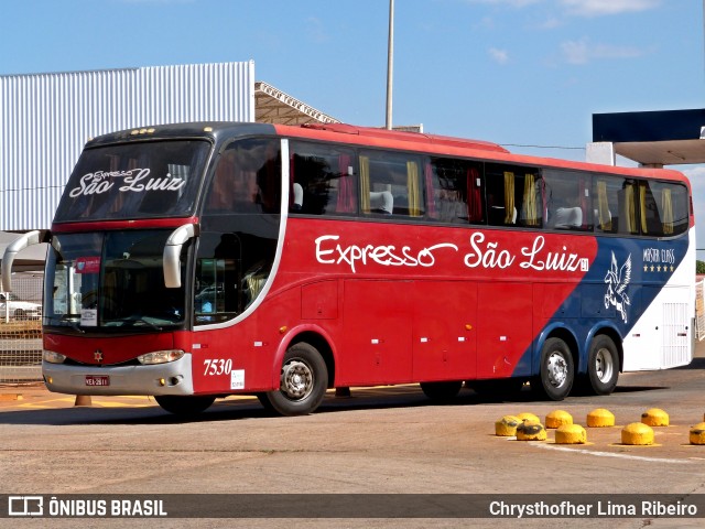 Expresso São Luiz 7530 na cidade de Goiânia, Goiás, Brasil, por Chrysthofher Lima Ribeiro. Número da foto: #9048405.