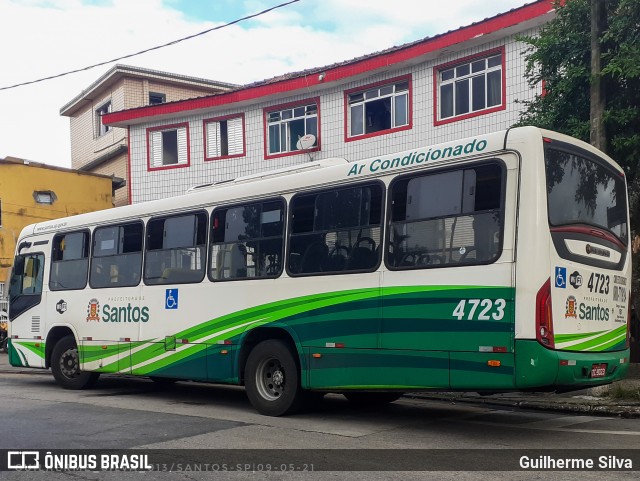 Viação Piracicabana Santos 4723 na cidade de Santos, São Paulo, Brasil, por Guilherme Silva. Número da foto: #9046593.