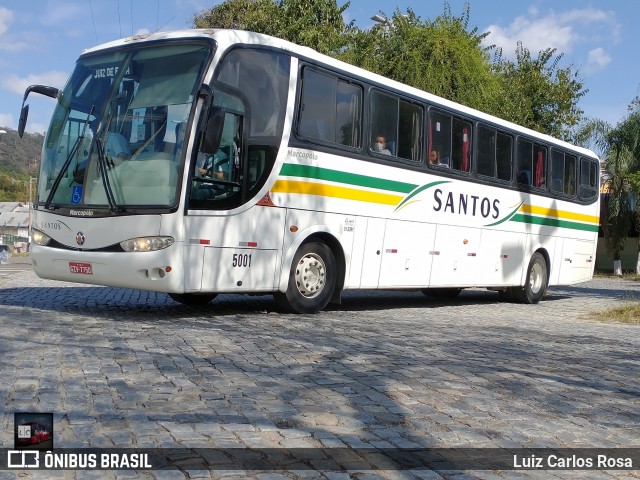 Viação Santos 5001 na cidade de Juiz de Fora, Minas Gerais, Brasil, por Luiz Carlos Rosa. ID da foto: 9050079.