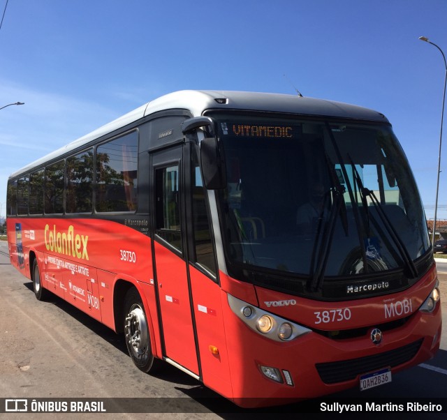 MOBI Transporte 38730 na cidade de Anápolis, Goiás, Brasil, por Sullyvan Martins Ribeiro. ID da foto: 9051729.