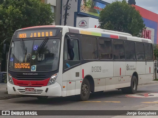 Transportes Barra D13229 na cidade de Rio de Janeiro, Rio de Janeiro, Brasil, por Jorge Gonçalves. ID da foto: 9051031.