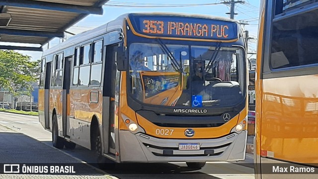 Companhia Carris Porto-Alegrense 0027 na cidade de Porto Alegre, Rio Grande do Sul, Brasil, por Max Ramos. ID da foto: 9051805.