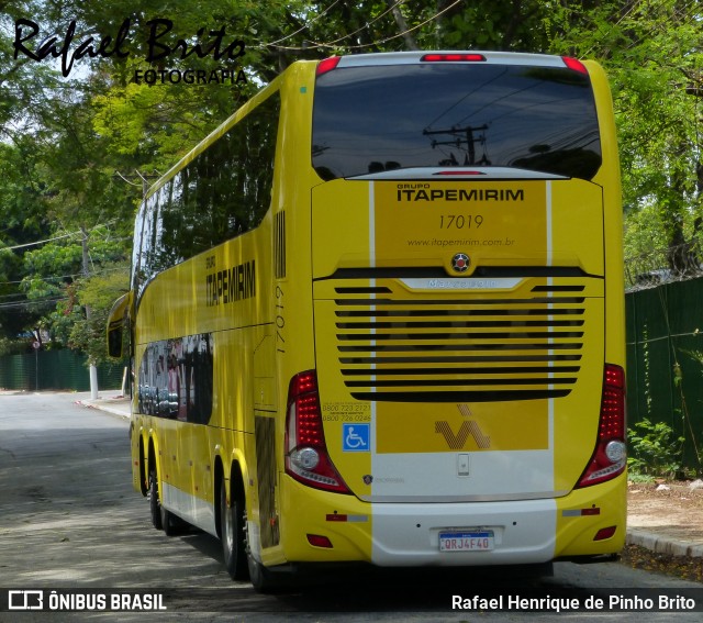 Viação Itapemirim 17019 na cidade de São Paulo, São Paulo, Brasil, por Rafael Henrique de Pinho Brito. ID da foto: 9051256.