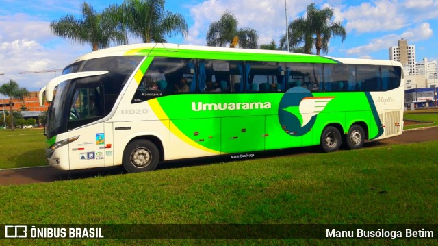 Viação Umuarama 11020 na cidade de Toledo, Paraná, Brasil, por Manu Busóloga Betim. Número da foto: #9050568.