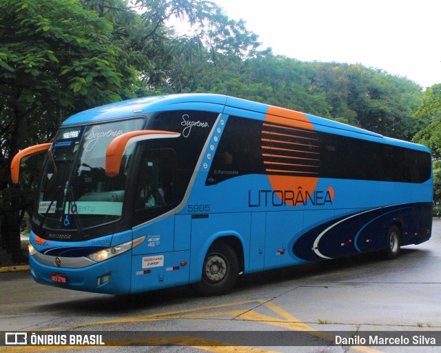 Litorânea Transportes Coletivos 5985 na cidade de São Paulo, São Paulo, Brasil, por Danilo Marcelo Silva. ID da foto: 9053685.