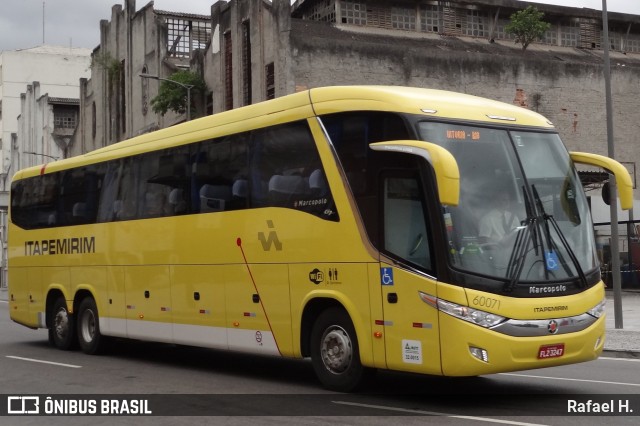 Viação Itapemirim 60071 na cidade de Rio de Janeiro, Rio de Janeiro, Brasil, por Rafael H.. Número da foto: #9054318.