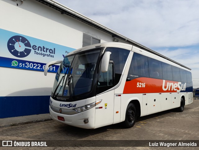 Unesul de Transportes 5216 na cidade de Porto Alegre, Rio Grande do Sul, Brasil, por Luiz Wagner Almeida. Número da foto: #9053368.