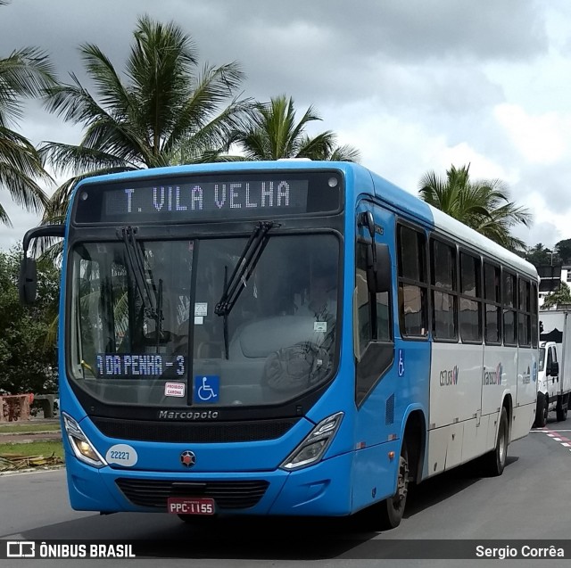 Nova Transporte 22227 na cidade de Vitória, Espírito Santo, Brasil, por Sergio Corrêa. ID da foto: 9054363.