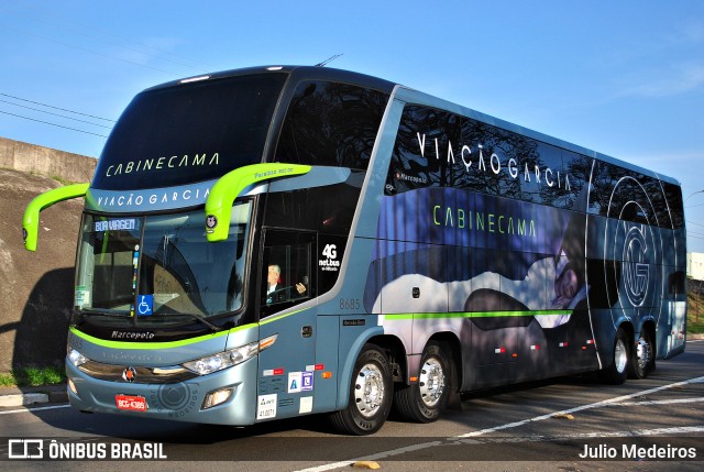 Viação Garcia 8685 na cidade de Campinas, São Paulo, Brasil, por Julio Medeiros. ID da foto: 9057807.