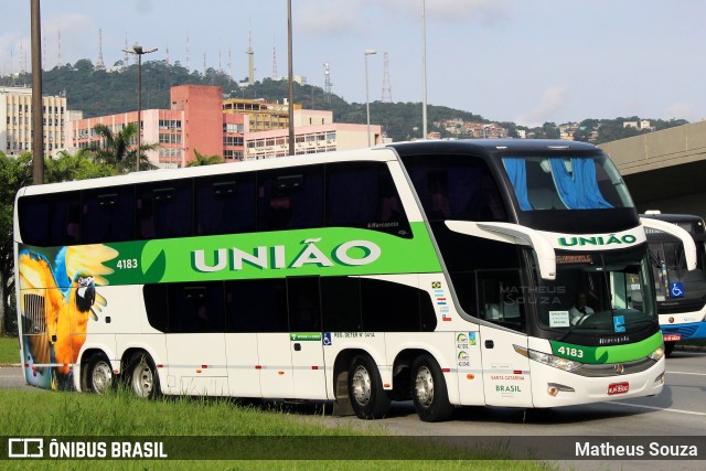 Empresa União de Transportes 4183 na cidade de Florianópolis, Santa Catarina, Brasil, por Matheus Souza. ID da foto: 9061699.