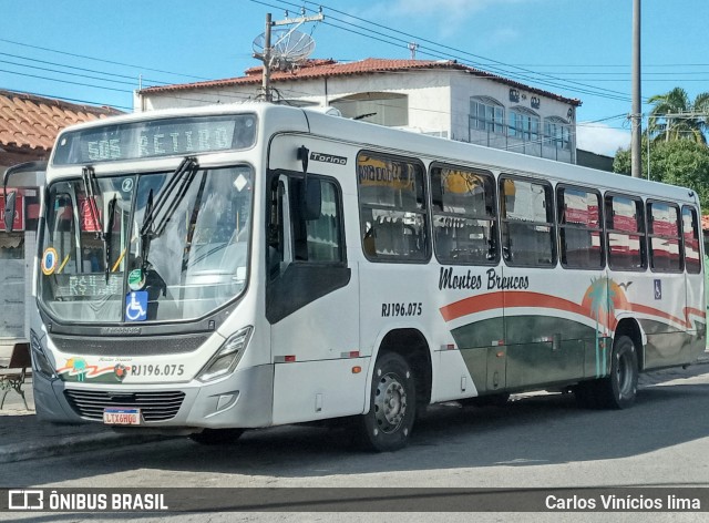 Viação Montes Brancos RJ 196.075 na cidade de São Pedro da Aldeia, Rio de Janeiro, Brasil, por Carlos Vinícios lima. ID da foto: 9061816.