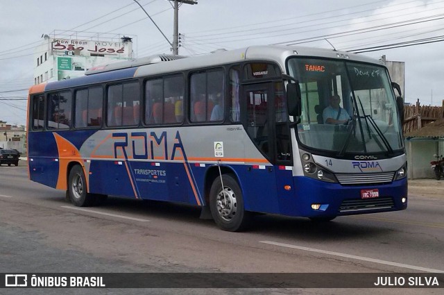 Roma Transportes 14 na cidade de Rio Grande, Rio Grande do Sul, Brasil, por JULIO SILVA. Número da foto: #9061346.