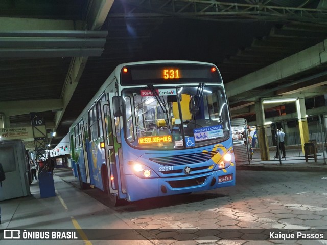 Nova Transporte 22091 na cidade de Vila Velha, Espírito Santo, Brasil, por Kaique Passos. Número da foto: #9059909.