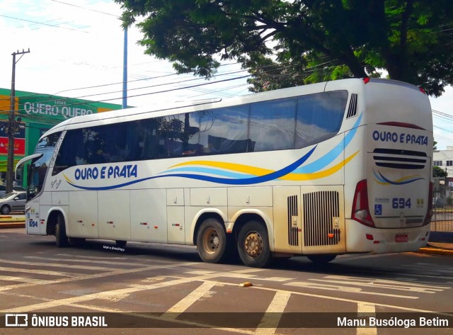 Viação Ouro e Prata 694 na cidade de Toledo, Paraná, Brasil, por Manu Busóloga Betim. Número da foto: #9062133.