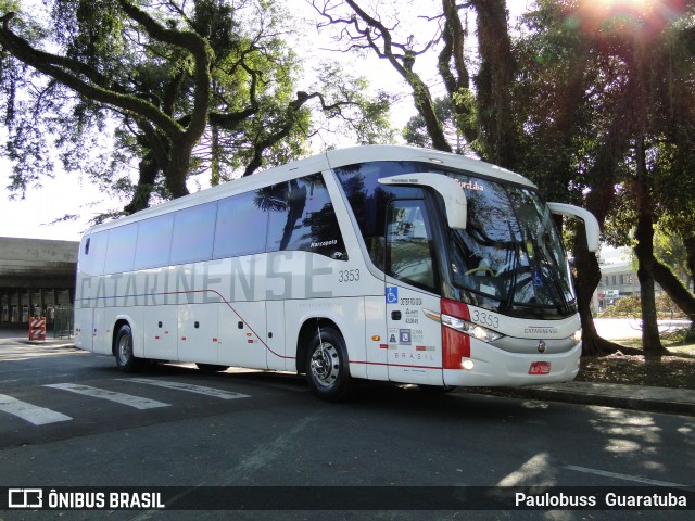 Auto Viação Catarinense 3353 na cidade de Curitiba, Paraná, Brasil, por Paulobuss  Guaratuba. ID da foto: 9063910.