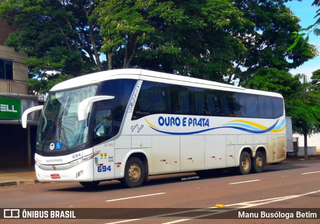 Viação Ouro e Prata 694 na cidade de Toledo, Paraná, Brasil, por Manu Busóloga Betim. Número da foto: #9062130.
