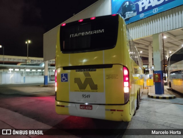 Viação Itapemirim 9549 na cidade de Rio de Janeiro, Rio de Janeiro, Brasil, por Marcelo Horta. Número da foto: #9132474.