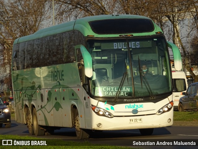 Buses Nilahue N16 na cidade de Chillán, Ñuble, Bío-Bío, Chile, por Sebastian Andres Maluenda. Número da foto: #9133409.