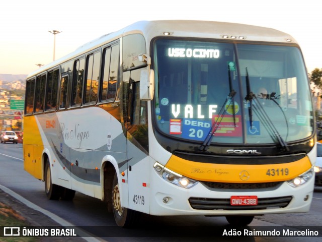 Rio Negro Fretamento e Turismo 43119 na cidade de Belo Horizonte, Minas Gerais, Brasil, por Adão Raimundo Marcelino. ID da foto: 9133962.