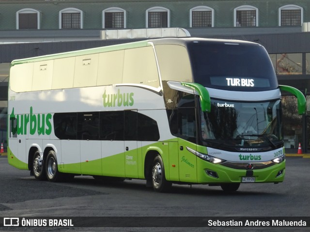 TurBus 3070 na cidade de Estación Central, Santiago, Metropolitana de Santiago, Chile, por Sebastian Andres Maluenda. ID da foto: 9133752.