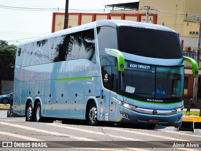 Viação Garcia 8424 na cidade de Londrina, Paraná, Brasil, por Almir Alves. ID da foto: 9132370.