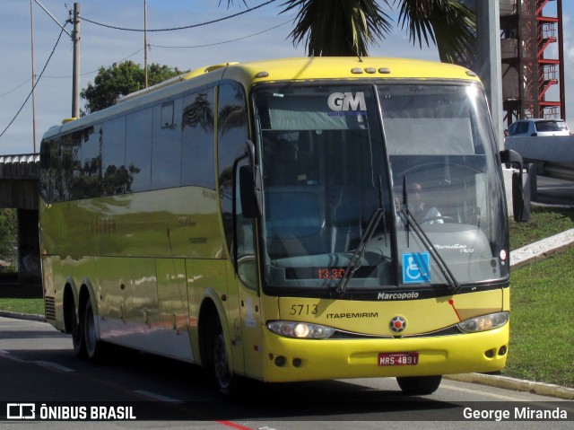 Viação Itapemirim 5713 na cidade de Vitória, Espírito Santo, Brasil, por George Miranda. ID da foto: 9132327.