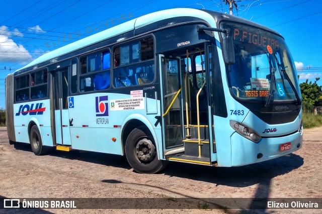 SOUL - Sociedade de Ônibus União Ltda. 7483 na cidade de Alvorada, Rio Grande do Sul, Brasil, por Elizeu Oliveira. Número da foto: #9134156.