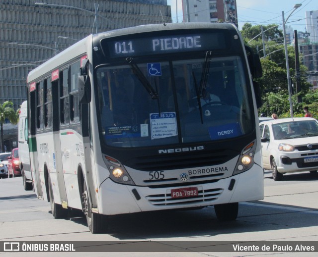 Borborema Imperial Transportes 505 na cidade de Recife, Pernambuco, Brasil, por Vicente de Paulo Alves. ID da foto: 9134306.