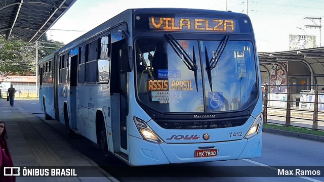 SOUL - Sociedade de Ônibus União Ltda. 7412 na cidade de Porto Alegre, Rio Grande do Sul, Brasil, por Max Ramos. ID da foto: 9159752.