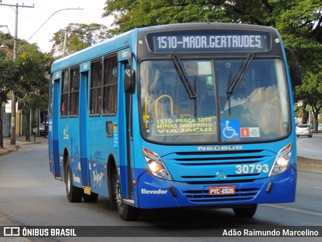 Viação Zurick 30793 na cidade de Belo Horizonte, Minas Gerais, Brasil, por Adão Raimundo Marcelino. ID da foto: 9161286.