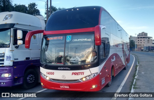 Viação Pretti 14000 na cidade de Cariacica, Espírito Santo, Brasil, por Everton Costa Goltara. Número da foto: #9164383.