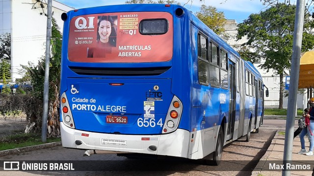 Nortran Transportes Coletivos 6564 na cidade de Porto Alegre, Rio Grande do Sul, Brasil, por Max Ramos. ID da foto: 9162322.