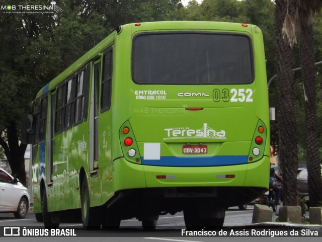 EMTRACOL - Empresa de Transportes Coletivos 03252 na cidade de Teresina, Piauí, Brasil, por Francisco de Assis Rodrigues da Silva. Número da foto: #9161902.