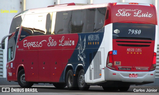 Expresso São Luiz 7980 na cidade de Goiânia, Goiás, Brasil, por Carlos Júnior. Número da foto: #9164609.