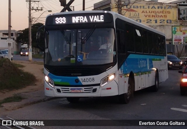 Unimar Transportes 14008 na cidade de Cariacica, Espírito Santo, Brasil, por Everton Costa Goltara. ID da foto: 9165378.