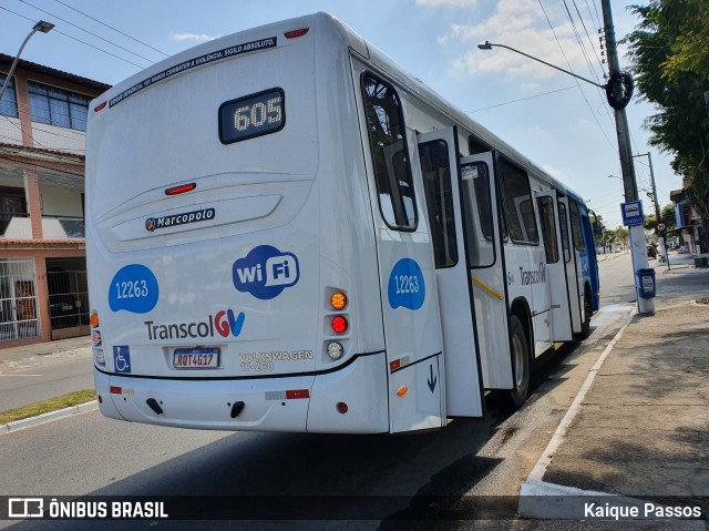 Viação Praia Sol 12263 na cidade de Vila Velha, Espírito Santo, Brasil, por Kaique Passos. ID da foto: 9167151.