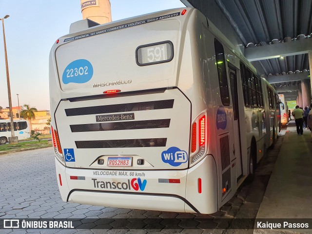 Nova Transporte 22302 na cidade de Cariacica, Espírito Santo, Brasil, por Kaique Passos. Número da foto: #9167198.