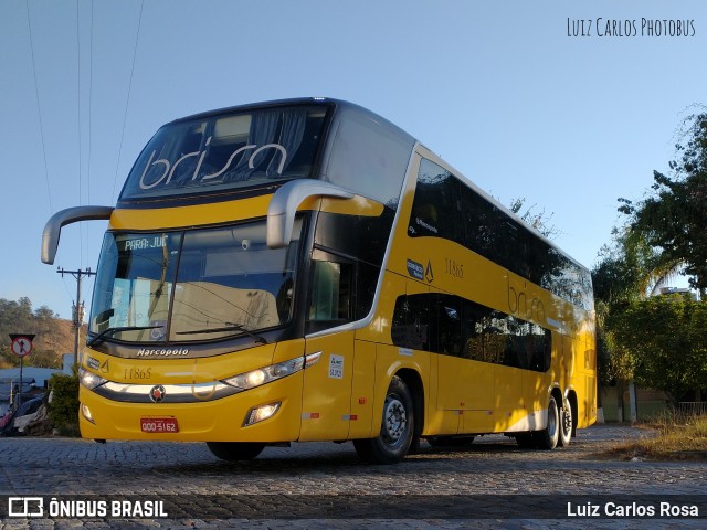 Brisa Ônibus 11865 na cidade de Juiz de Fora, Minas Gerais, Brasil, por Luiz Carlos Rosa. ID da foto: 9168500.