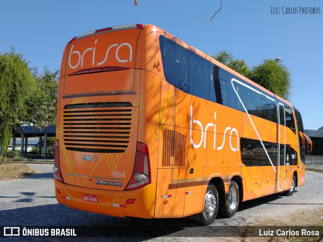 Brisa Ônibus 11864 na cidade de Juiz de Fora, Minas Gerais, Brasil, por Luiz Carlos Rosa. ID da foto: 9168534.