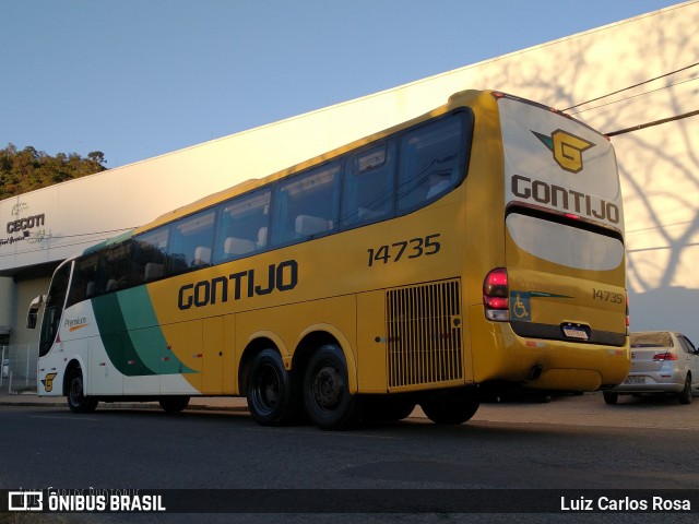 Empresa Gontijo de Transportes 14735 na cidade de Juiz de Fora, Minas Gerais, Brasil, por Luiz Carlos Rosa. ID da foto: 9168509.