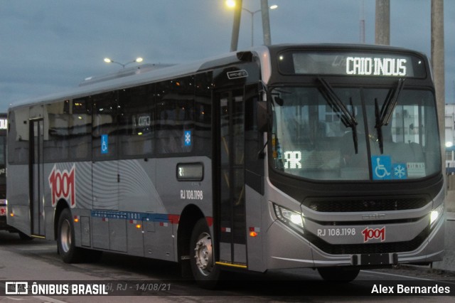 Auto Viação 1001 RJ 108.1198 na cidade de Niterói, Rio de Janeiro, Brasil, por Alex Bernardes. ID da foto: 9173092.