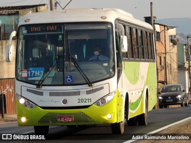 Rio Negro Fretamento e Turismo 20211 na cidade de Belo Horizonte, Minas Gerais, Brasil, por Adão Raimundo Marcelino. ID da foto: 9173534.