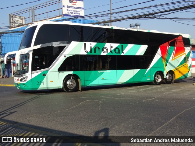 Buses Linatal 234 na cidade de Estación Central, Santiago, Metropolitana de Santiago, Chile, por Sebastian Andres Maluenda. ID da foto: 9176170.